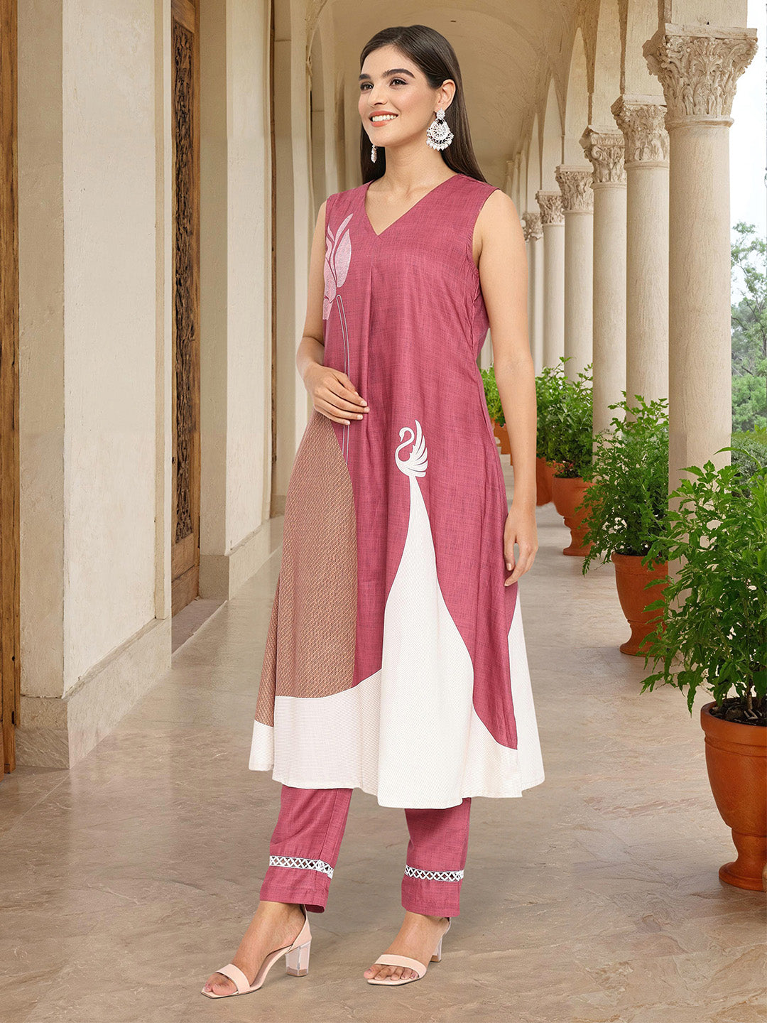 Ishin Women Multi Polyester Muslin Kurta Sets 2Pcs